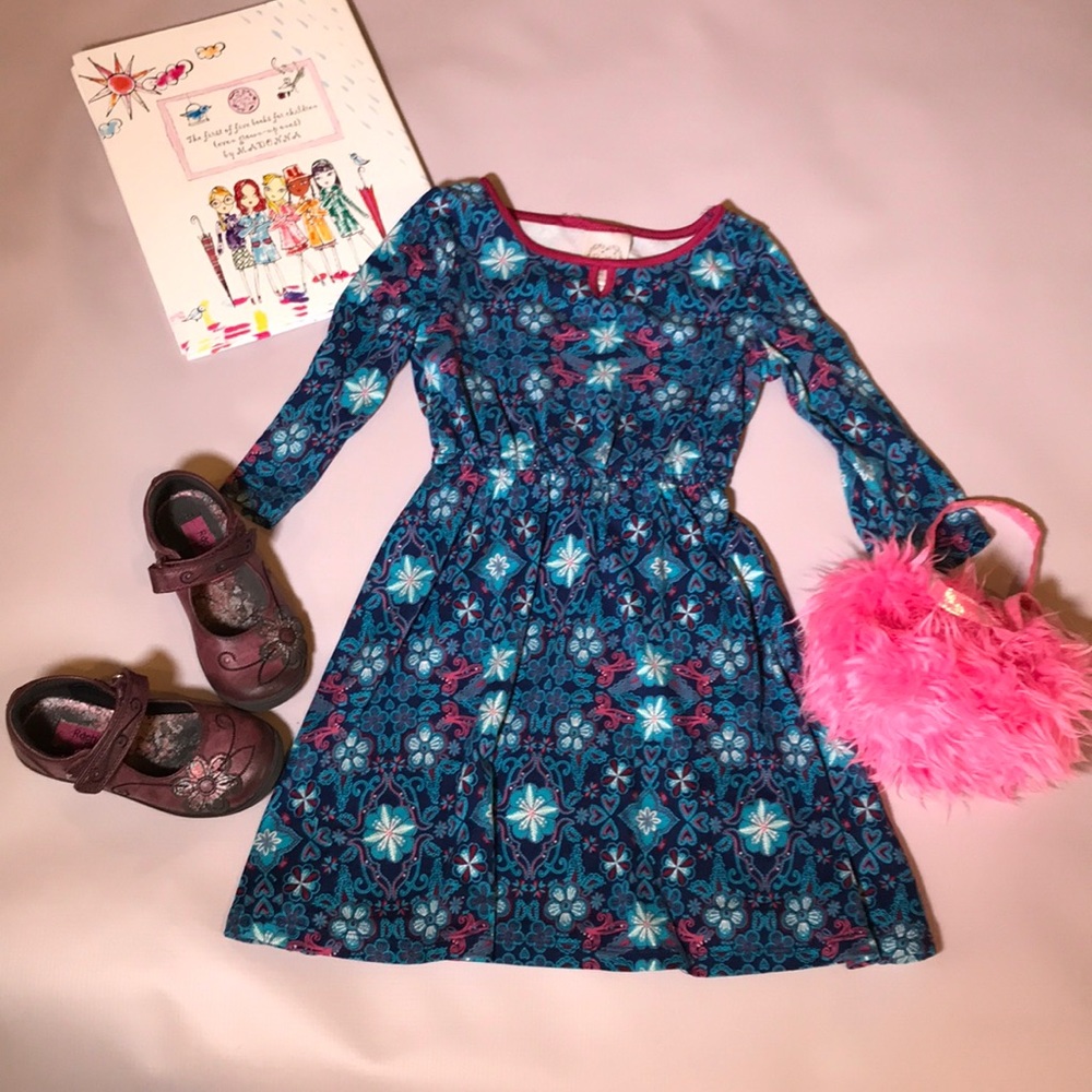 Pony Tails turquoise dress
